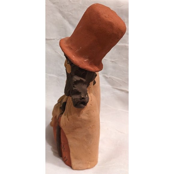 Vtg Pottery Peruvian Clay Folk Art Mary Joseph Baby Jesus Nativity Statue 9" - Picture 10 of 16